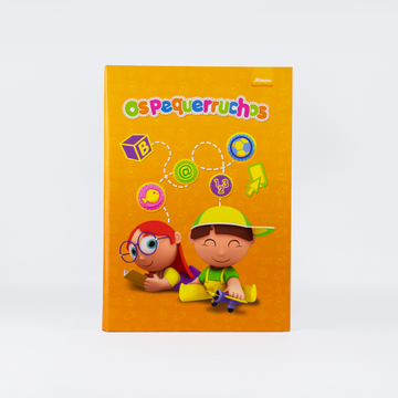 Caderno Foroni brochura duro grande Laranja Os Pequerruchos