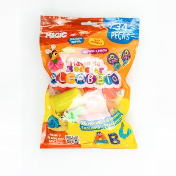 Massa modelar - Alfabeto - 34 peças, 300g